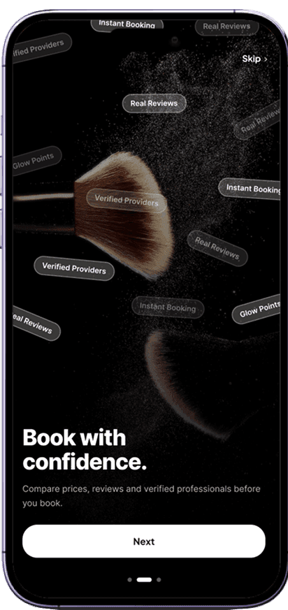 GlowHaat onboarding screen