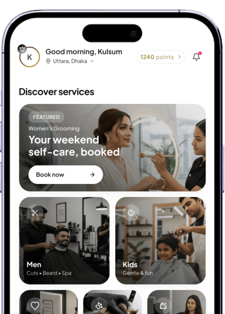 GlowHaat home screen